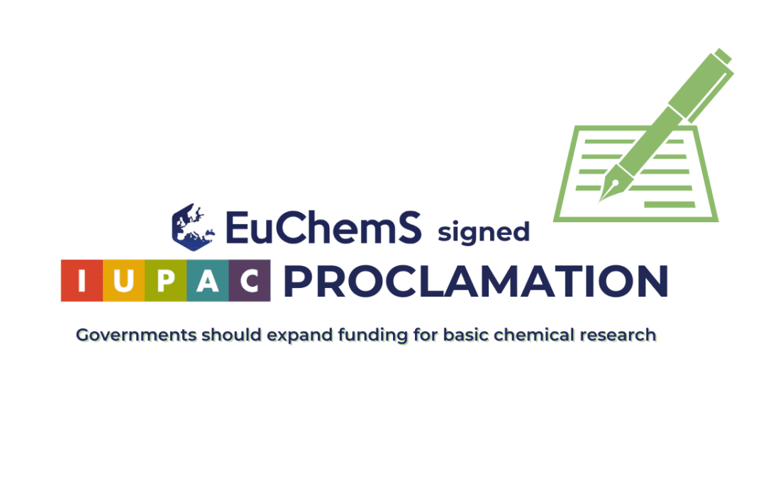 EuChemS President signed IUPAC Proclamation on funding for basic chemical research